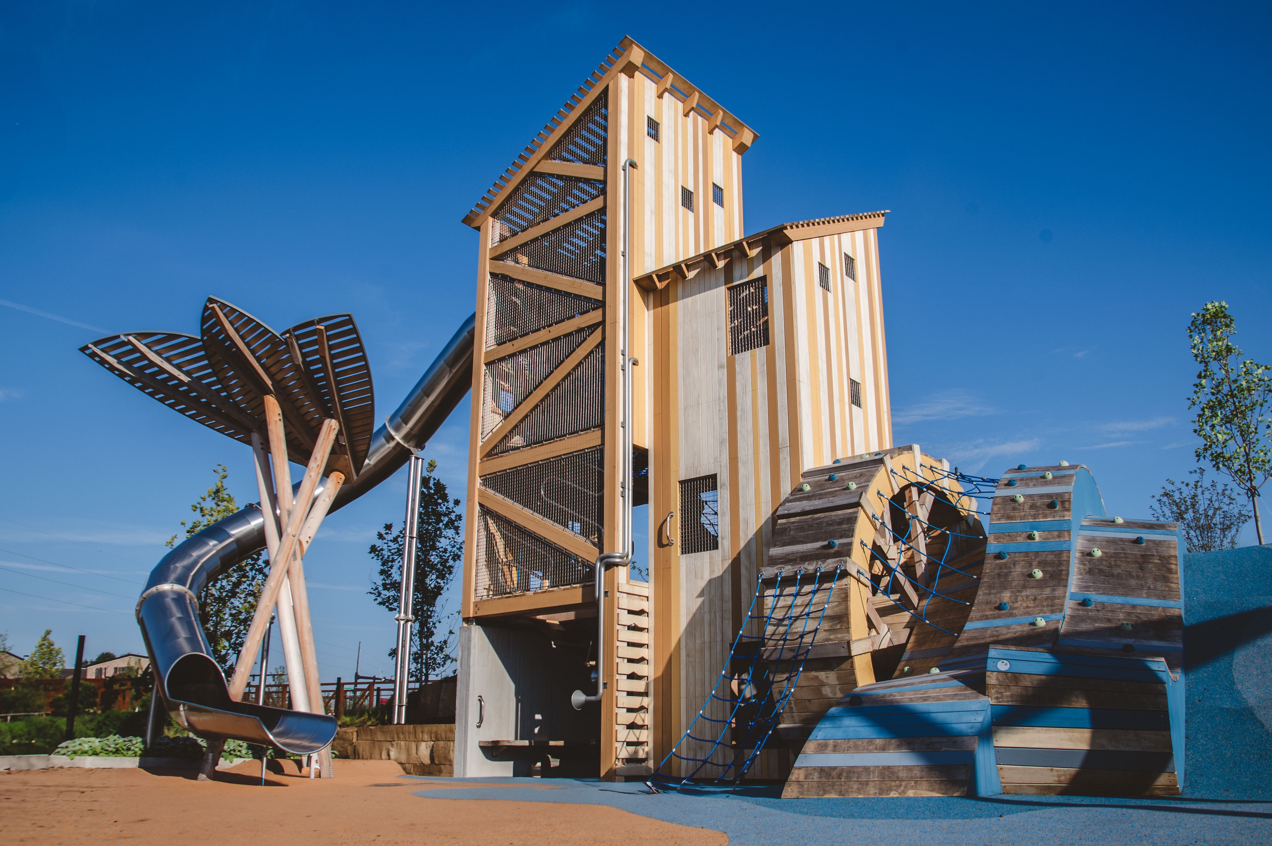 The adventure playground tower at Gatton Park